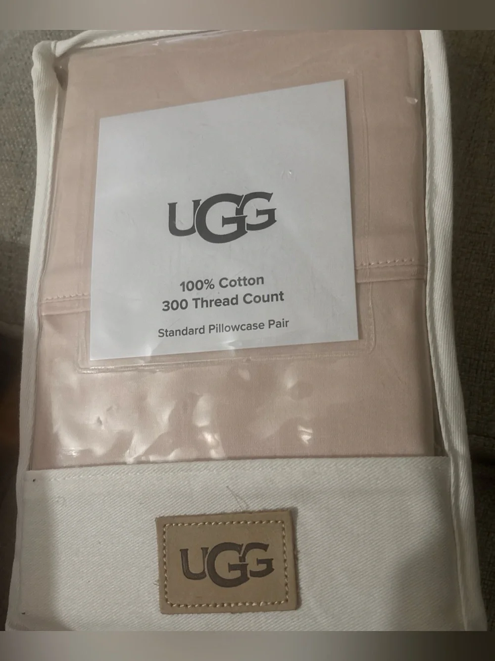 UGG Blush Pink(Shell ) Cotton Pillowcase Set